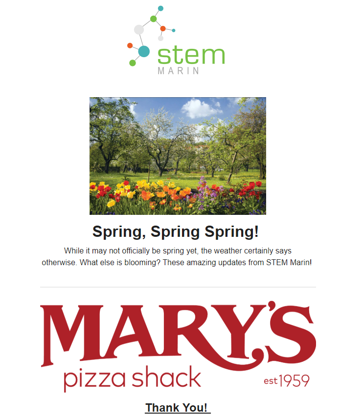 STEM Marin March 5th Newsletter